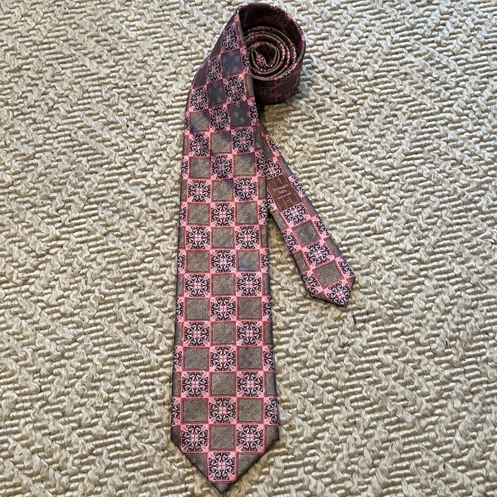 Zegna Pink Silk Tie